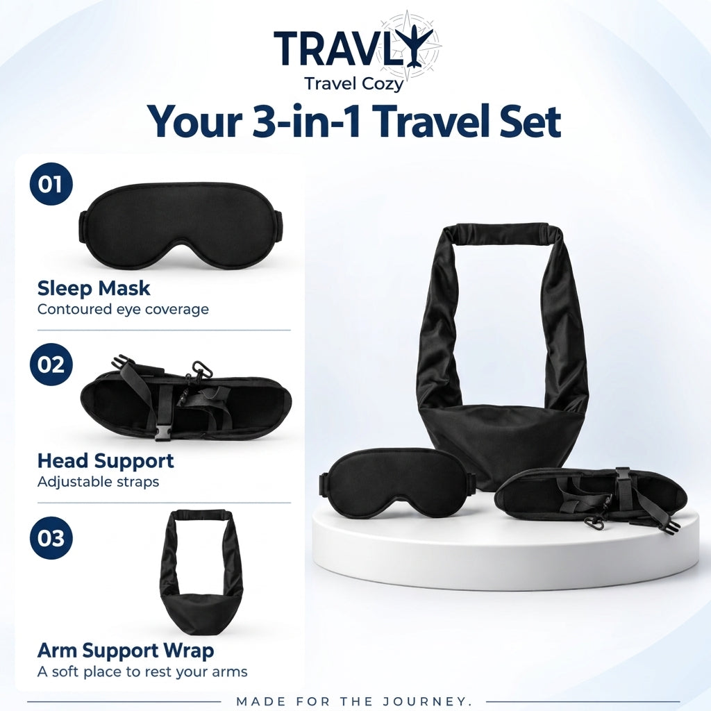 Travly First Class Travel Sleep Set (3-in-1)