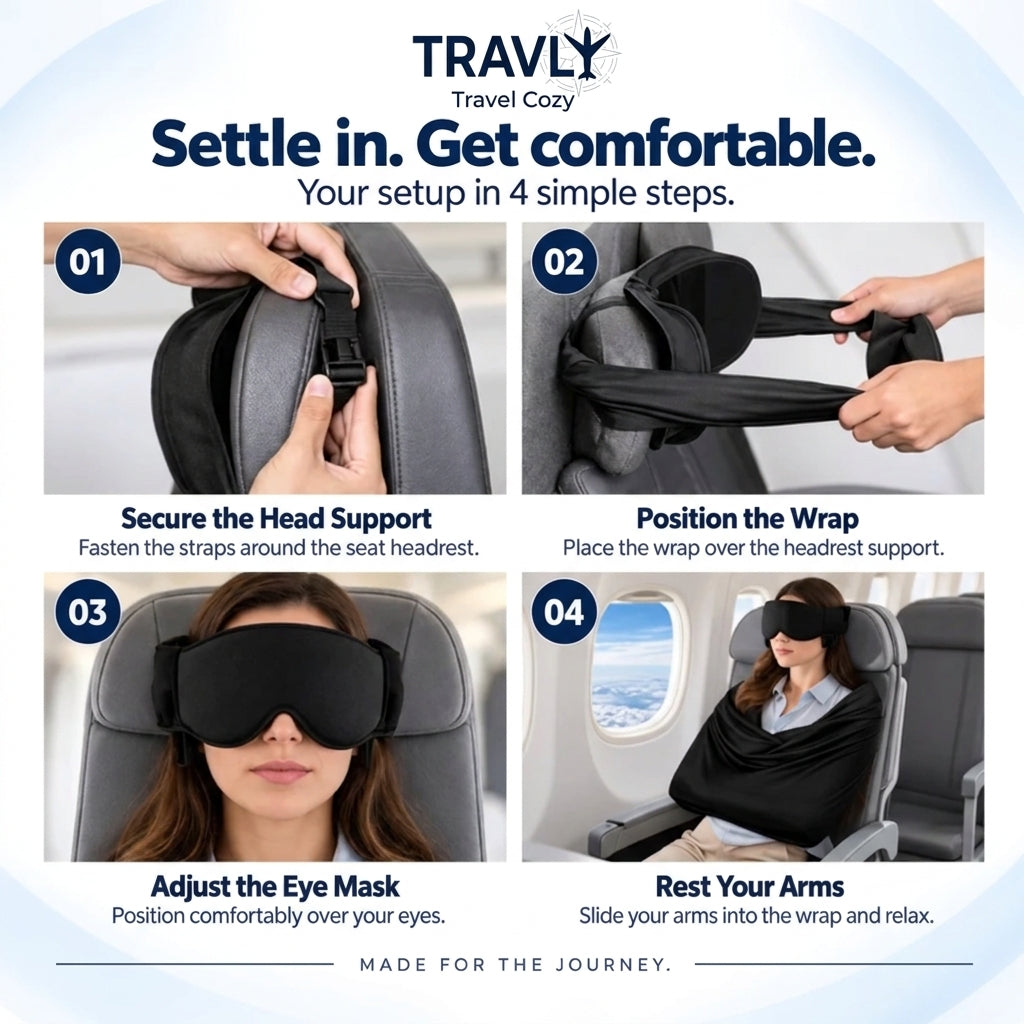 Travly First Class Travel Sleep Set (3-in-1)